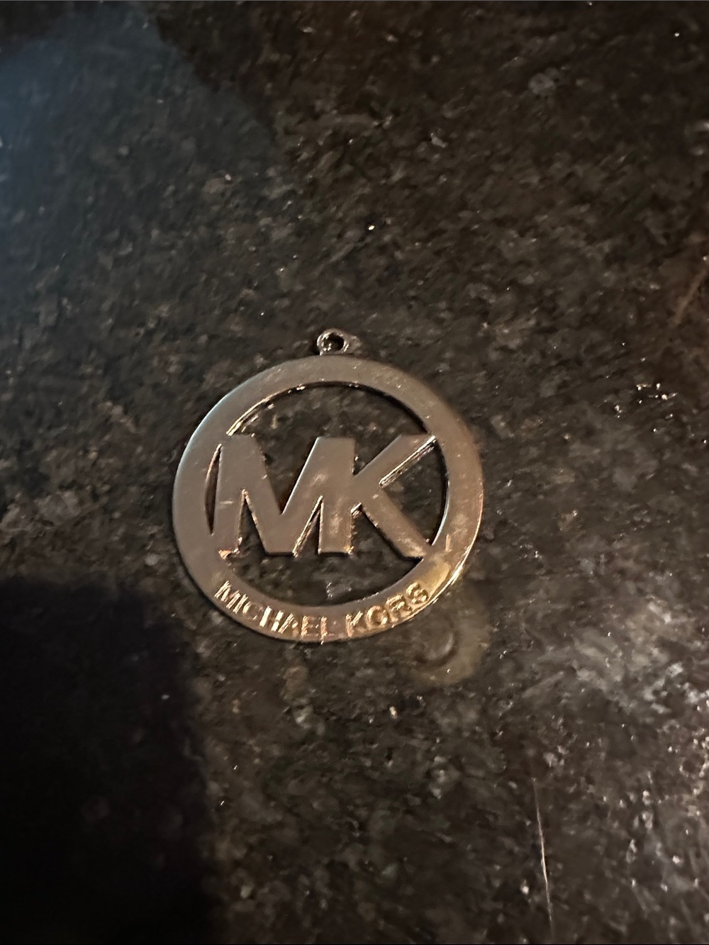 Michael Kors Gold-tone MK Circle Logo Charm Pendant